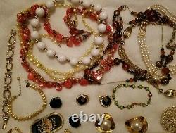 BIG LB ALL Vintage High End Jewelry Lot Signed Trifari Whiting Sosib Jone Rivers