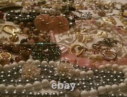 BIG LB ALL Vintage High End Jewelry Lot Some Signed Napier Crown Trifari JJ 70+P