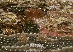 BIG LB ALL Vintage High End Jewelry Lot Some Signed Napier Crown Trifari JJ 70+P