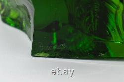 Baccarat Crystal Iceberg, Glass Ice Chunk Sculpture, Large 8 high Green