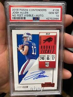 Beautiful Psa 10 Full Auto Josh Allen Panini Contenders High-end Rookie 2018