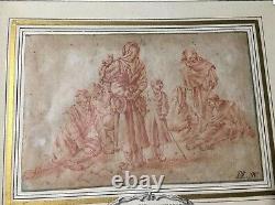 Beautiful high quality old master drawing probably dutch signed 1700 NR