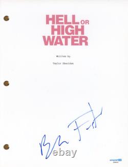 Ben Foster Hell or High Water Signed Autograph Movie Script Screenplay ACOA