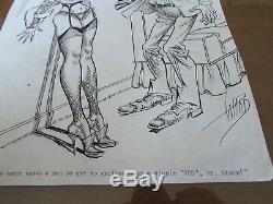 Bill Ward Original Art Sexy 1960 High Heel Stockings Nudity Signed