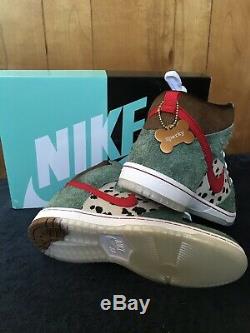 Brand New Nike SB Dunk High QS 420 Dog Walker Size 8 DS Signed Box With stickers