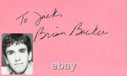 Brian Backer Signed Auto 3x5 Index Card Fast Times at Ridgemont High