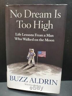 Buzz Aldrin & Co-author Apollo 11 2 X Signed Book No Dream Is Too High Autograph