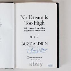 Buzz Aldrin Signed Book No Dream Is Too High COA JSA