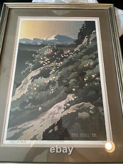 Byron birdsall Signed Print. Famous Alaskan Artist. Mountain High