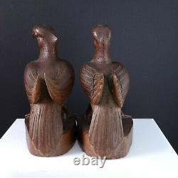 C1940 Balinese Signed High quality carved wood birds Ngurah