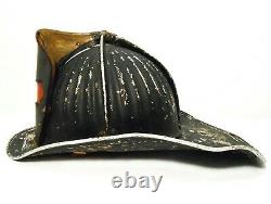 CAIRN'S VINT AFD ATTLEBORO MA ALUM FIRE HELMET WithLEATHER SHIELD/BRASS HIGH EAGLE