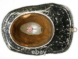 CAIRN'S VINT AFD ATTLEBORO MA ALUM FIRE HELMET WithLEATHER SHIELD/BRASS HIGH EAGLE