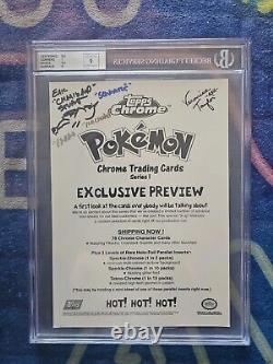 CHARIZARD 2000 Topps Chrome Promo Sheet SQUIRTLE RAICHU + 6 MORE! Autographs