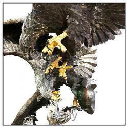 CHESTER FIELDS Where Eagles Dare LARGE 6 Ft BRONZE SCULPTURE Signed Art 72 HIGH