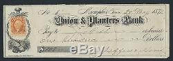 CSA President JEFFERSON DAVIS autograph signed check, 28 May 1872, high-quality