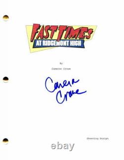 Cameron Crowe Signed Autograph Fast Times At Ridgemont High Full Movie Script