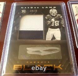 Ceedee Lamb High End Rookie Patch Auto National Treasures Black /25 Lot 200