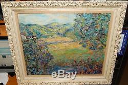 Charles A. Clifford Jr High Valley Impressionist Landscape Oil On Canvas Painting