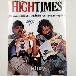 Cheech Marin and Tommy Chong signed High Times 11x14 photo (D) Beckett BAS Holo