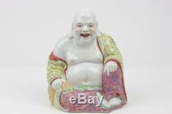 Chinese Porcelain Buddha Famille Rose. Hand Painted. Marked To Base. 20 Cms High