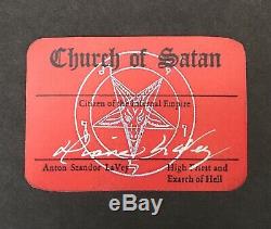 Church Of Satan Membership Card Signed By High Priestess Diane LaVey