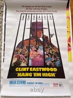 Clint Eastwood Signed Autographed 24x36 Hang Em High Poster Beckett Certified