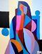 Corbellic Cubism Queeen 16x20 High Chair New Original Canvas Contemporary Art Nr