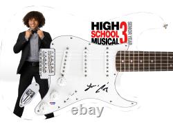 Corbin Blue High School Musical Signed 1/1 Custom Graphics Photo Guitar PSA