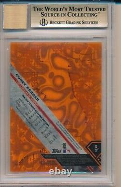 Corey Seager Dodgers 2017 Topps High Tek Orange Magma 3/25 BGS 9.5 10 Auto