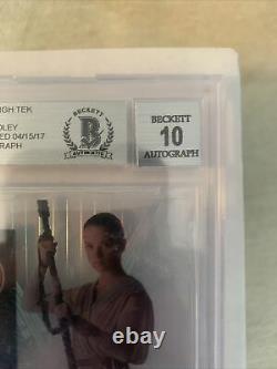 Daisy Ridley Signed 2015 Star Wars High Tek Card #108 Rey Auto Beckett BAS Tie