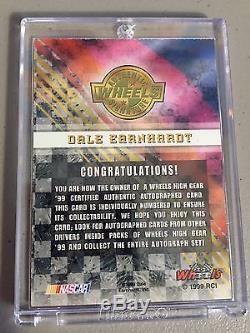 Dale Earnhardt Sr. 1999 High Gear wheels cert. Authentic autographed auto card