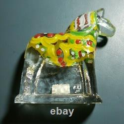 Dalecarlia Horse In Crystal Handmade/painted Sweden by Lindshammar W Box Signed