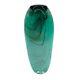 Dan Bergsma Art Glass Vase Signed Numbered Hand Blown Cased Sea Green Swirls 13