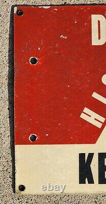 Danger High Voltage Keep Off Fiberglass Vintage Sign