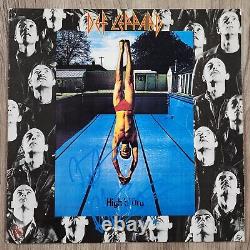 Def Leppard Band Signed High N' Dry Vinyl Record Rick Savage & Joe Elliott RAD