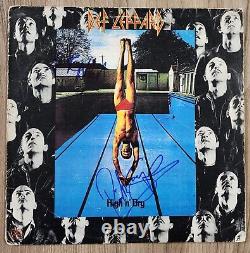 Def Leppard Band Signed High N' Dry Vinyl Record Rick Savage & Rick Allen RAD