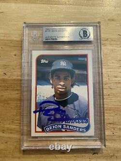 Deion Sanders BGS ROOKIE AUTOGRAPH Collector Card HIGH END 1989 Yankees? NYC