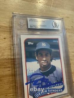 Deion Sanders BGS ROOKIE AUTOGRAPH Collector Card HIGH END 1989 Yankees? NYC
