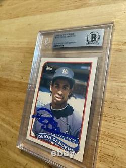 Deion Sanders BGS ROOKIE AUTOGRAPH Collector Card HIGH END 1989 Yankees? NYC