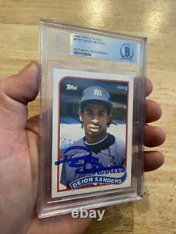 Deion Sanders BGS ROOKIE AUTOGRAPH Collector Card HIGH END 1989 Yankees? NYC