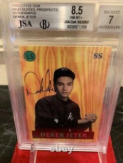 Derek Jeter 1992 Little Sun Prospects Autograph Bgs 8.5 Gem Centering /250 Auto