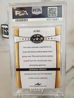 Derrick Henry 2013 Leaf Us Army A/a Bowl Rc Jersey Auto Gold #4/5 Psa Gem Mt 10