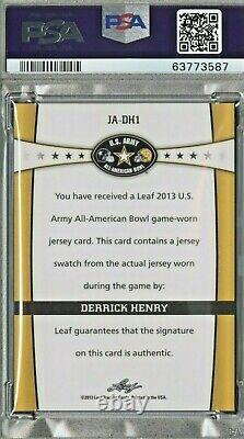 Derrick Henry 2013 Leaf Us Army A/a Bowl Rc Jersey Auto Gold #4/5 Psa Gem Mt 10