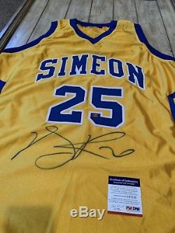 Derrick Rose Autographed/Signed Jersey PSA/DNA Chicago Bulls Simeon High School