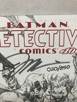 Detective Comics #1000 Jim Lee Signed B/W Variant! COA! #20/250 High Grade