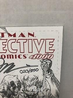 Detective Comics #1000 Jim Lee Signed B/W Variant! COA! #20/250 High Grade