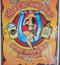 Dierks Bentley & Cross Canadian Ragweed Autographed Tour Poster 2004 High Times