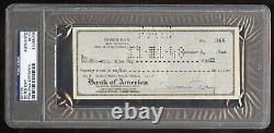 Doris Day signed autograph Bank Check Actress Romance on the High Seas PSA Slab