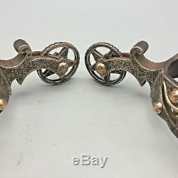 Double Mounted Spurs with Gold and Silver by Steve Schmitt Highly Collectible