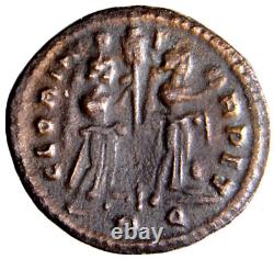 EXTREMELY RARE Half Follis of Constantine I GLORIA PERPET Roman Coin wCOA